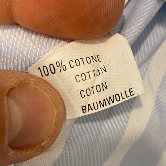 Gianfranco Ferré Studio Men’s Blue/White Striped Dress Shirt 16/41 100% Cotton - Picture 7 of 9